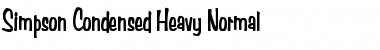 Simpson Condensed Heavy Font