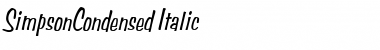 SimpsonCondensed Italic Font