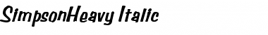 SimpsonHeavy Italic Font