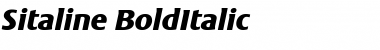 Sitaline Bold Italic Font