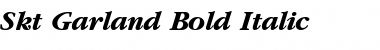 Skt Garland Bold Italic Font