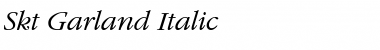 Skt Garland Italic Font