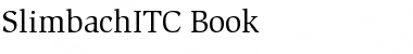 SlimbachITC Book Font