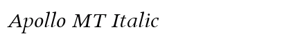 Apollo MT Italic Preview