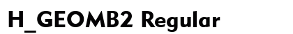 H_GEOMB2 Regular font free download