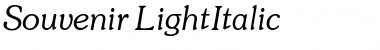 Souvenir LightItalic Font
