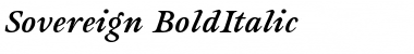 Sovereign-BoldItalic Regular Font