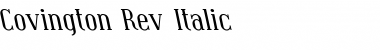 Covington Rev Italic Font