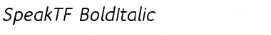 Download SpeakTF-BoldItalic Font