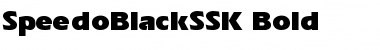 SpeedoBlackSSK Font