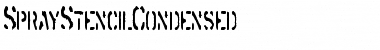 SprayStencilCondensed Regular Font