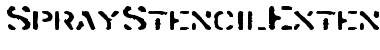 SprayStencilExtended Regular Font