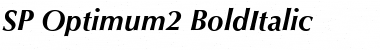 SP_Optimum2 Bold Italic Font