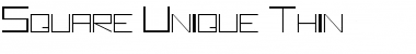 Square Unique Thin Font