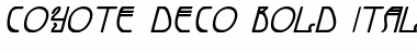 Coyote Deco Bold Italic Bold Italic Font