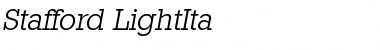 Download Stafford-LightIta Font