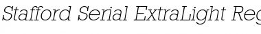 Stafford-Serial-ExtraLight RegularItalic Font