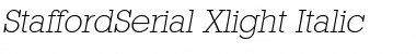 StaffordSerial-Xlight Italic Font