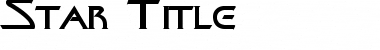 Star Title Regular Font