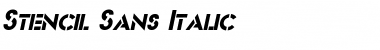 Stencil Sans Italic Font
