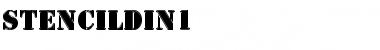 StencilDIn1 Regular Font