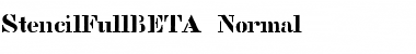 StencilFullBETA Regular Font