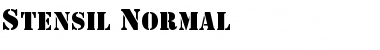 Stensil Normal Font