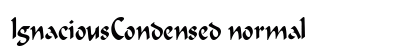IgnaciousCondensed normal Font IgnaciousCondensed normal Font Preview