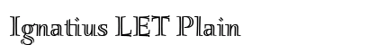 Ignatius LET Plain font free download