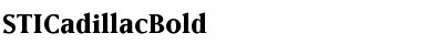 STICadillacBold Regular Font