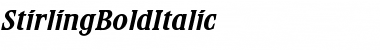 StirlingBoldItalic Font