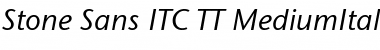 Stone Sans ITC TT MediumItalic Font