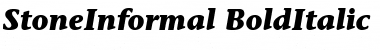 StoneInformal BoldItalic Font