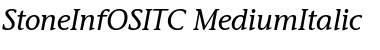 StoneInfOSITC Medium Italic