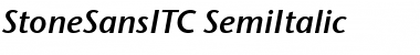 StoneSansITC Italic Font
