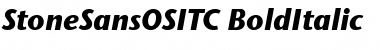 StoneSansOSITC Bold Italic