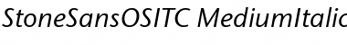 StoneSansOSITC Medium Italic