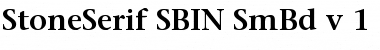 Download StoneSerif SBIN SmBd v.1 Font