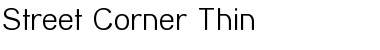 Street Corner Thin Regular Font