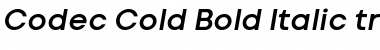 Codec Cold Bold Italic Font