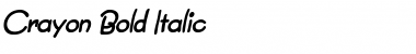 Crayon Bold Italic Font