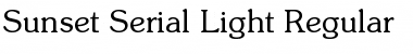 Sunset-Serial-Light Font