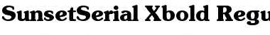 SunsetSerial-Xbold Regular Font