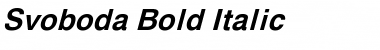 Svoboda Bold Italic Font