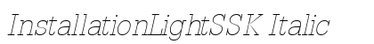 InstallationLightSSK Italic Font Preview