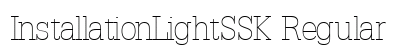 InstallationLightSSK Regular Font Preview