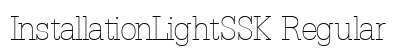 InstallationLightSSK Regular Font Preview