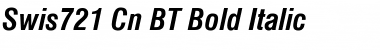 Swis721 Cn BT Bold Italic