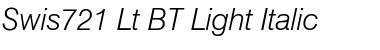Swis721 Lt BT Light Italic