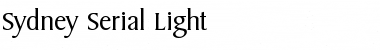 Sydney-Serial-Light Font